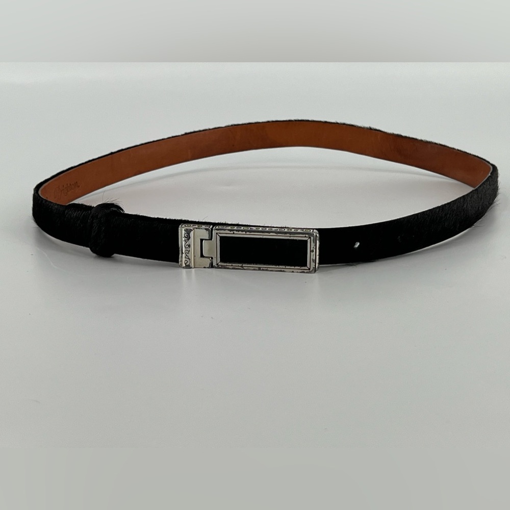 Vintage Brighton Skinny Calf Hair Belt ML/32